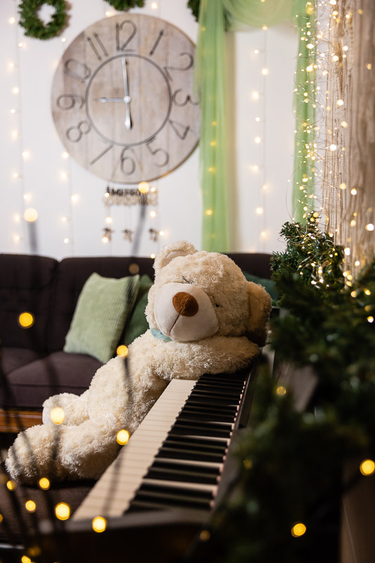 Zenei ihletésű karácsonyi dekoráció Érden